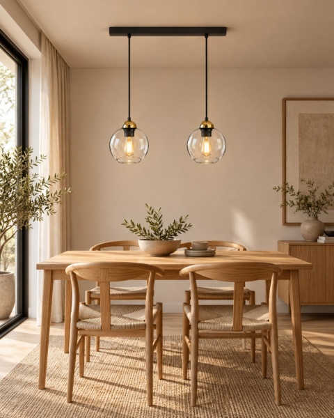 Lampa wisząca 2xE27 MIRAGE BLACK/GOLD