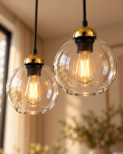 Lampa wisząca 2xE27 MIRAGE BLACK/GOLD
