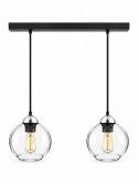 Lampa wisząca 2xE27 MIRAGE BLACK/SILVER