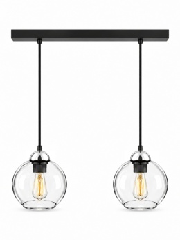Lampa wisząca 2xE27 MIRAGE BLACK/SILVER