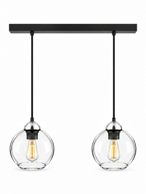 Lampa wisząca 2xE27 MIRAGE BLACK/SILVER