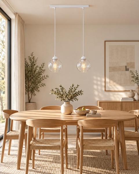 Lampa wisząca 2xE27 MIRAGE WHITE