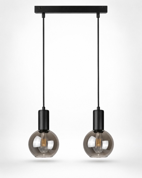 Pendant lamp 2xE27 SUPRA BLACK