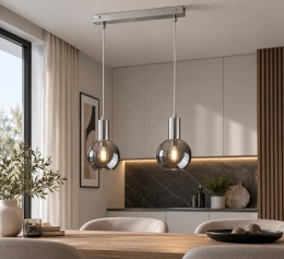 Lampa wisząca 2xE27 SUPRA SILVER
