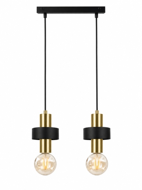 Lampa wisząca 2xE27 UNICA BLACK/GOLD