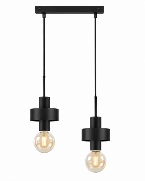 Pendant lamp 2xE27 UNICA BLACK