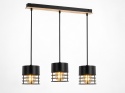 Lampa wisząca 3xE27 CASA BLACK/WOOD