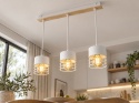Pendant lamp 3xE27 CASA WHITE/WOOD