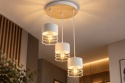Lampa wisząca 3xE27 CASA WHITE/WOOD