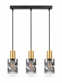 Lampa wisząca 3xE27 CROSS BLACK/GOLD