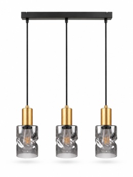 Lampa wisząca 3xE27 CROSS BLACK/GOLD