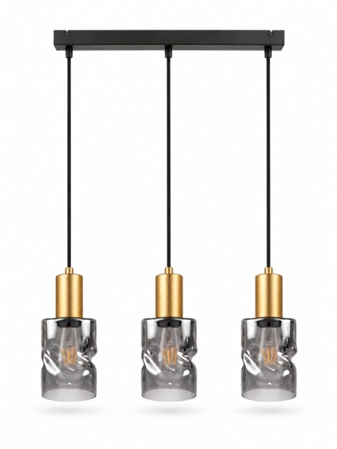 Lampa wisząca 3xE27 CROSS BLACK/GOLD