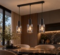 Lampa wisząca 3xE27 CROSS BLACK