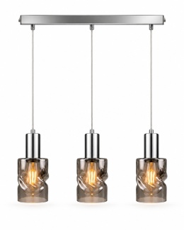 Lampa wisząca 3xE27 CROSS DARK SILVER