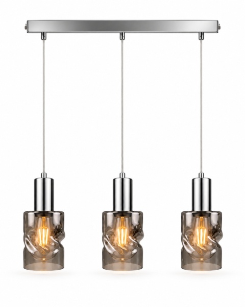 Lampa wisząca 3xE27 CROSS DARK SILVER