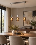 Lampa wisząca 3xE27 CROSS DARK SILVER