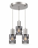 Lampa wisząca 3xE27 CROSS DARK SILVER