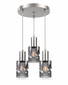 Lampa wisząca 3xE27 CROSS DARK SILVER