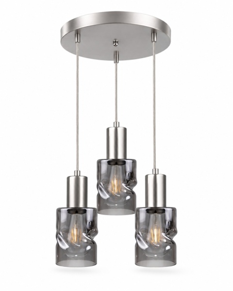 Lampa wisząca 3xE27 CROSS DARK SILVER