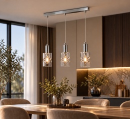 Lampa wisząca 3xE27 CROSS SILVER