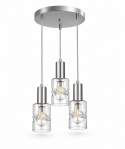 Lampa wisząca 3xE27 CROSS SILVER