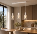 Lampa wisząca 3xE27 CROSS WHITE