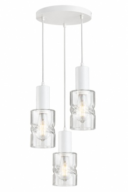Lampa wisząca 3xE27 CROSS WHITE