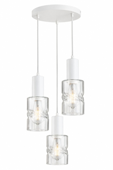 Lampa wisząca 3xE27 CROSS WHITE