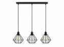 Pendant lamp 3xE27 FOSKAL BLACK