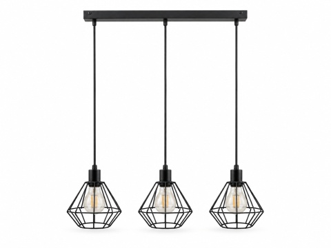 Pendant lamp 3xE27 FOSKAL BLACK