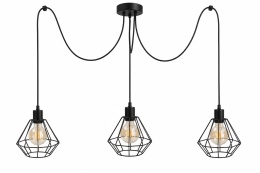 Lampa wisząca 3xE27 FOSKAL BLACK