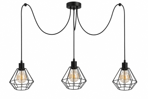 Lampa wisząca 3xE27 FOSKAL BLACK