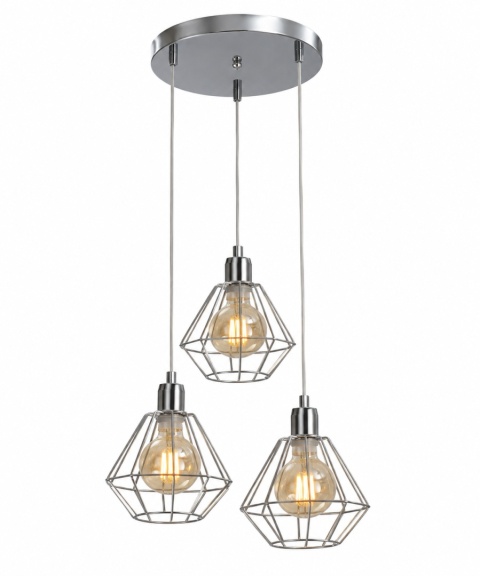 Pendant lamp 3xE27 FOSKAL SILVER