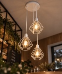Lampa wisząca 3xE27 FOSKAL WHITE