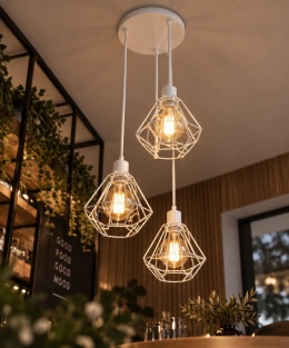 Lampa wisząca 3xE27 FOSKAL WHITE