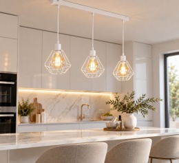 Lampa wisząca 3xE27 FOSKAL WHITE