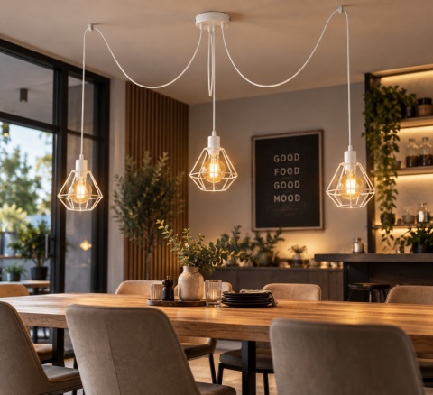 Lampa wisząca 3xE27 FOSKAL WHITE