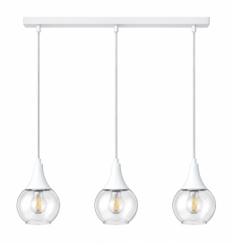 Lampa wisząca 3xE27 LACRIMA CLEAR WHITE