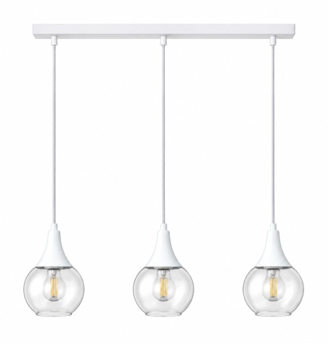 Pendant lamp 3xE27 LACRIMA CLEAR WHITE