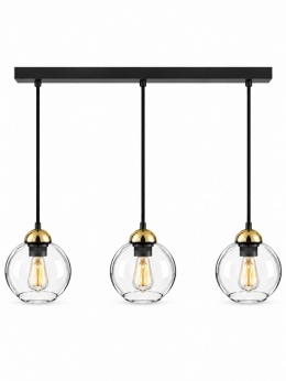 Lampa wisząca 3xE27 MIRAGE BLACK/GOLD