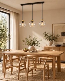 Lampa wisząca 3xE27 MIRAGE BLACK/GOLD