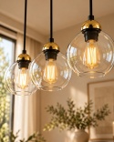 Lampa wisząca 3xE27 MIRAGE BLACK/GOLD