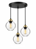 Lampa wisząca 3xE27 MIRAGE BLACK/GOLD