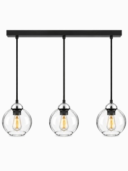 Lampa wisząca 3xE27 MIRAGE BLACK/SILVER