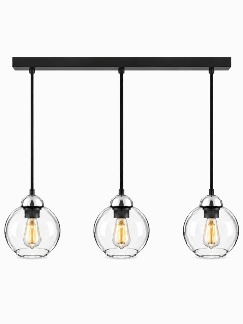 Lampa wisząca 3xE27 MIRAGE BLACK/SILVER