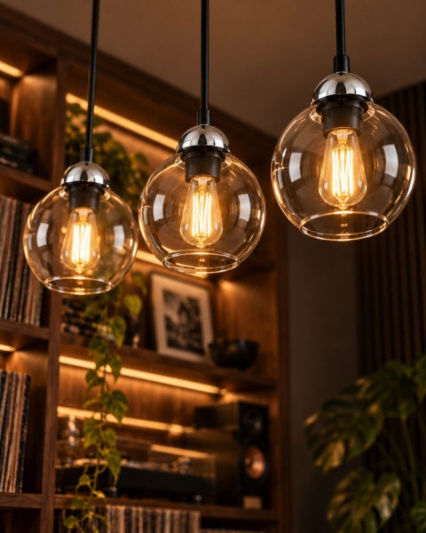 Lampa wisząca 3xE27 MIRAGE BLACK/SILVER