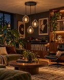 Lampa wisząca 3xE27 MIRAGE BLACK/SILVER