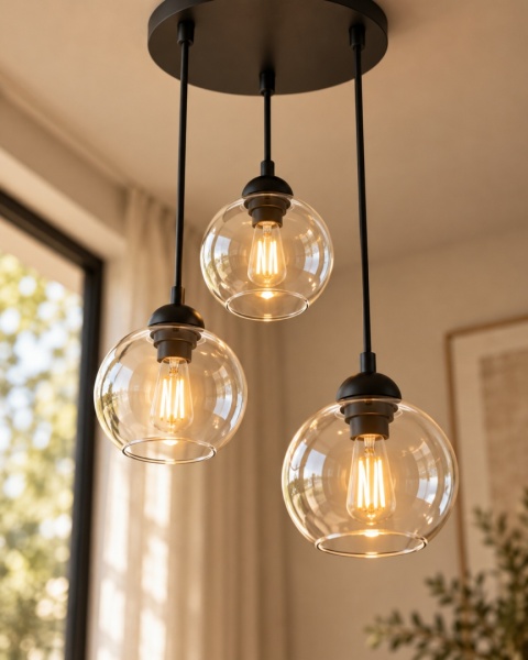 Lampa wisząca 3xE27 MIRAGE BLACK