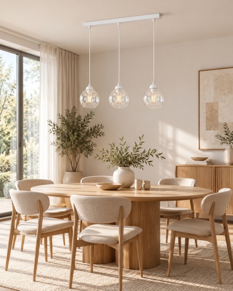 Lampa wisząca 3xE27 MIRAGE WHITE