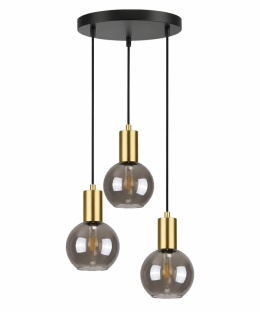 Lampa wisząca 3xE27 SUPRA BLACK/GOLD
